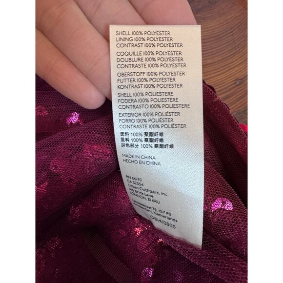 Anthropologie Women's Maeve Sequined Tie-Strap Tank Pink XS - Picture 10 of 16